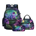 thumbnail image 1 of Xoenoiee Chameleon Flower Leaf Print 3pcs Kids Backpack Schoolbag for Boys Girls Elementary Primary Bookbag with Lunch Box Pencil Case 3 In 1 Casual Daypack Rucksack Satchel with Adjuatable Strap, 1 of 6