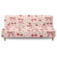 thumbnail image 1 of Xixirimido Cherries Bowknot Stars Pink Pattern Stretch Armless Futon Cover Sofa Bed Covers Elastic Futon Slipcover Washable Couch Cover Washable Furniture Protector, 1 of 8