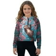 thumbnail image 1 of Xoenoiee Cherry Blossom Otter Print Girls Half Zip Hoodies Fleece Pullover Sweatshirt Long Sleeve Winter Clothes with Pocket for Kids Teens, 11-12 Years, 1 of 7