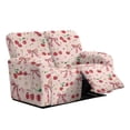 thumbnail image 1 of Xoenoiee Cherry Bow Star Print Loveseat Recliner Covers 2 Seater Stretch Reclining Loveseat Cover, Machine Washable Recliner Loveseat Covers, Furniture Protector for Dog Kid, 1 of 6