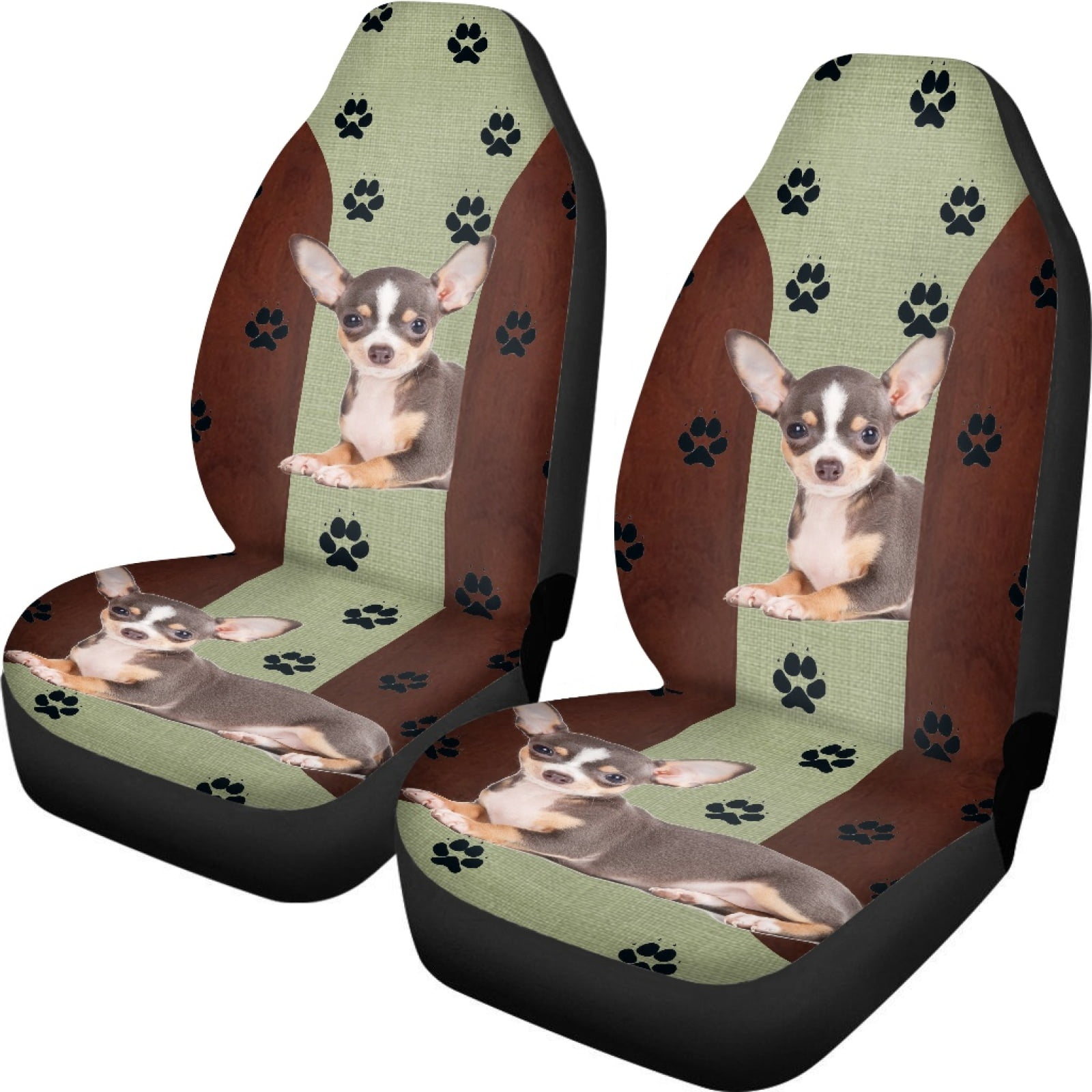 Xoenoiee Chihuahua Dog Paws Print Car Seat Cover Auto Seats Covers for