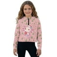 thumbnail image 1 of Xoenoiee Christmas Axolotl Tree Snowflake Print Girls' Hoodies Sweatshirts Half Zipper Pullover Crop Tops for Teen Girls Long Sleeve Sweater with Pocket, 5-6 Years, 1 of 7