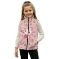 thumbnail image 1 of Xoenoiee Christmas Axolotl Tree Snowflake Star Print Kids' Polar Fleece Vest for Girls, Xmas Fuzzy Sherpa Stand Collar Sleeveless Zip-Up Jacket with Pockets, Warm Fall Winter Coat, 2T, 1 of 7