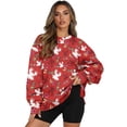 thumbnail image 1 of Xoenoiee Christmas Reindeer Snowflake Print Women Fall Sweatshirt Sweaters Xmas 2025 Long Sleeve Pullover Sweater Casual Loose Crew Neck Jumper Tops with Pockets, Size 3XL, 1 of 7