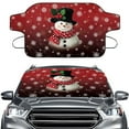 thumbnail image 1 of Xoenoiee Christmas Snowman Print Windshield Cover for Ice Snow and Hail Protection, Waterproof Frost Cover for Winter, Freeze Protector Christmas Decoration for Auto Truck Van and SUV, 1 of 7