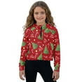 thumbnail image 1 of Xoenoiee Christmas Tree Candy Print Girls Half Zip Hoodies Fleece Pullover Sweatshirt Long Sleeve Winter Clothes with Pocket for Kids Teens, Size 7-8 Years, 1 of 7