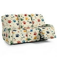 thumbnail image 1 of Xoenoiee Colorful Dog Paw Heart Print Recliner Covers for 3 Seater Reclining Stretch Sofa Slipcover Soft Washable Furniture Protector for Dogs and Pets, 1 of 7