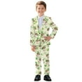 thumbnail image 1 of Xoenoiee Corgi Dog Paw Shamrock Print Boys Suit for Kids 2 Pieces Formal Dresswear Set St. Patrick's Day Teen Boys Blazer Set Tuxedo Suits for Wedding Graduation, 13-14 Years, 1 of 7