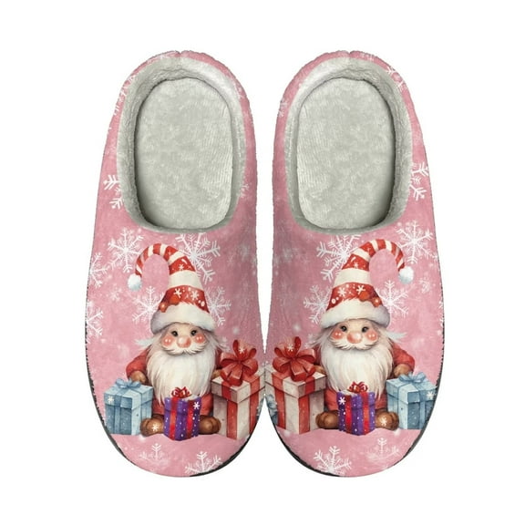 Solid Color Simple Plush Cotton Shoes Winter Indoor House Warm Non Slip Slippers For Ladies Women - Foto 4