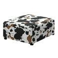 thumbnail image 1 of Xoenoiee Cow Print Ottoman Cover Waterproof Square Ottoman Covers Thick Slipcover for Living Room, Washable Storage Footstool Furniture Protector for Dogs, Pets, S, 1 of 7