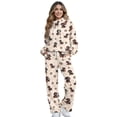 thumbnail image 1 of Xoenoiee Dachshund Paw Heart Print Women's 2 Pcs Outfits Sweatsuit Set Oversized Valentine's Day Sweatshirt Wide Leg Sweatpants Lounge Matching Tracksuit, L, 1 of 7