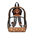 thumbnail image 1 of Xoenoiee Dachshund Paw Print Clear Backpack for Kids Teens Heavy Duty Transparent Bookbag for School College Work, 17 Inch See Through PVC Backpack Schoolbag with Adjustable Straps for Girls, 1 of 7