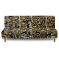 thumbnail image 1 of Xoenoiee Deer Hunting Camo Pattern Futon Cover Stretch Sofa Bed Slipcovers Full Twin Queen Size Armless Couch Loveseat Protector Covers with Elastic Bottom for Living Room Bedroom Furniture, 1 of 7