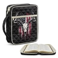 thumbnail image 1 of Xoenoiee Deer Skull American Flag Print Bible Cover Case for Women Men Large Bible Cover with Handle Quilted Bible Carrying Case Bible Study Supplies Accessories with Pocket, 1 of 7