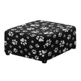 thumbnail image 1 of Xoenoiee Dog Paw Print Ottoman Cover Square Stretch Slipcover for Ottomans Soft Footstool Cover Footstool Slipcover with Elastic Bottom, Machine Washable, L, 1 of 7