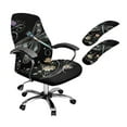 thumbnail image 1 of Xoenoiee Dragonfly Daisy Print Office Chair Cover Set Stretch Desk Chair Covers with Armrest Pad Covers, Removable Computer Chair Slipcovers Waterproof Furniture Protector, Machine Washable, L, 1 of 6