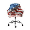 thumbnail image 1 of Xoenoiee Eagle American Flag Print Waterproof Curved Chair Covers with Arms, Curved Back Chair Slipcover Stretch Dining Chair Cover Kitchen Chair Cover, Swivel Arc Shaped Armchair Cover Protector, 1 of 7