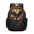 thumbnail image 1 of Xoenoiee Eagle Cross Fire Print 17 Inch Backpack for Kids Boys, Large Capacity School Bag Bookbag with Zipper Pocket and Adjustable Straps for Travel Camping Hiking Outdoor, 1 of 7