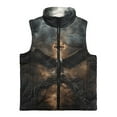 thumbnail image 1 of Xoenoiee Eagle Cross Fire Print Boys Full Zip Vest Lightweight Jacket Sleeveless Fleece Vest Plush Coat Outerwear Cute Clothes for Boys, Size 2T, 1 of 7