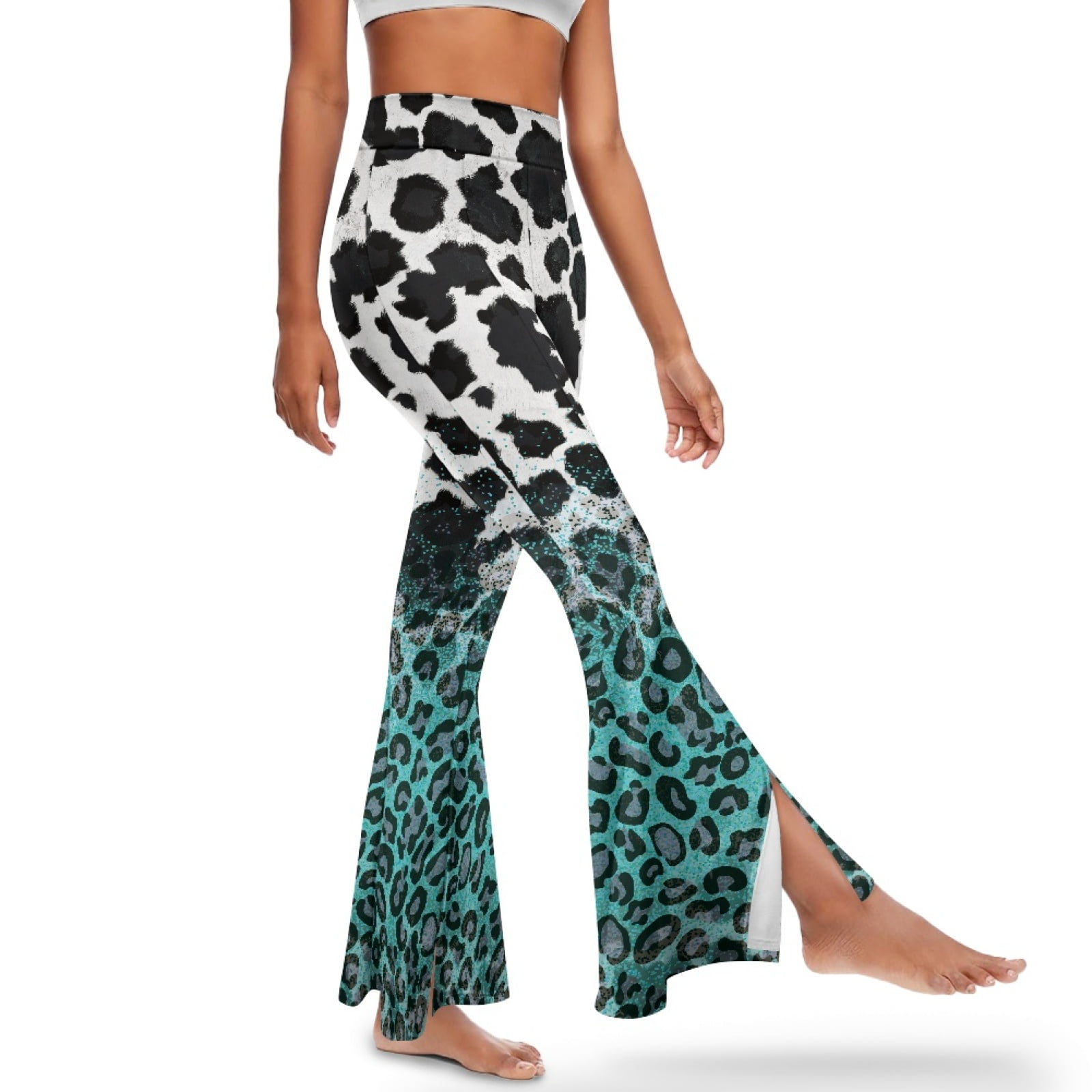 SHENHE Women's Flare Scrunch Leggings High Waisted Bell Bottom Yoga