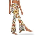 thumbnail image 1 of Xoenoiee Flared Leggings for Women Tummy Control Flared Pants Comfortable Yoga Pants High Waist Bootcut Yoga Pants for Workout, Running, Walking, XS, Hippie Flowers Sunflowers, 1 of 6