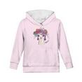 thumbnail image 1 of Xoenoiee Floral Alpaca Rose Purple Pattern Girls Hoodies Hooded Sweater for Kids Long Sleeve Pullover Hoodies with Kangaroo Pocket Fall Winter Sportwear, XL, 1 of 7
