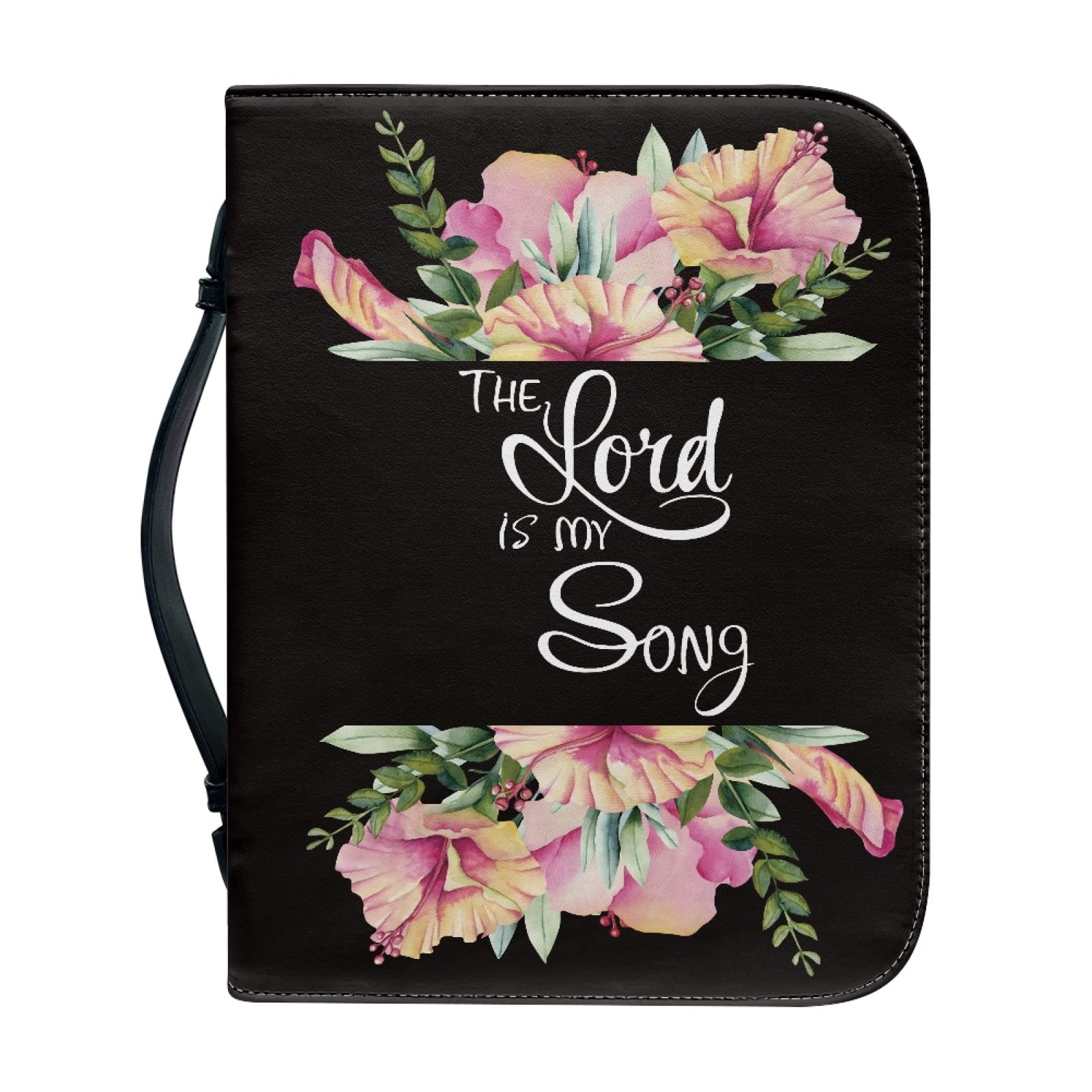 Xoenoiee Floral Pattern Faux Leather Bible Cover for Men Women,the Lord ...