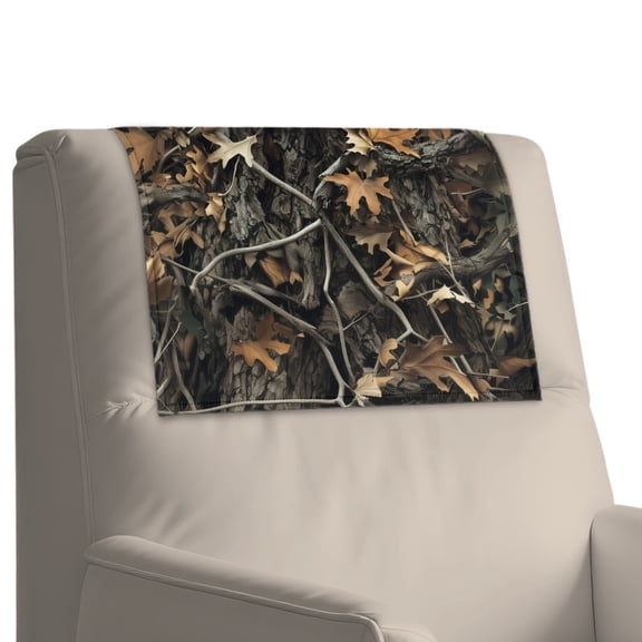 Xoenoiee Forest Camo Hunting Print Headrest Cover for Furniture Slipcover Water Resistant Furniture Protectors Sofas Loveseats Recliner Chairs Office Chair RV’s Home Decor, 1 Pack