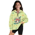 thumbnail image 1 of Xoenoiee Frog Mushroom Butterfly Heart Flower Print Girls Sweatshirts Half Zip Pullover Fleece Quarter Zipper Hoodies 2025 Fall Sportswear Fashion Outfits Clothes, Size 13-14 Years, 1 of 7