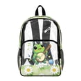 thumbnail image 1 of Xoenoiee Frog Snail Guitar Music Note Print Clear Backpack for Girls Waterproof Clear Bookbag Daypack, Plastic See Through Backpack Transparent Knapsack PVC Rucksack for Stadium Events and School, 1 of 7