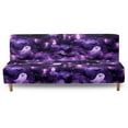 thumbnail image 1 of Xixirimido Futon Sofa Bed Cover Stretch Armless Futon Slipcover Washable Elastic Sofa Couch Covers Home Furniture Protector, Ghost Bats Purple Tie-dye, 1 of 8