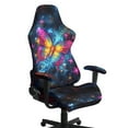 thumbnail image 1 of Xoenoiee Galaxy Butterfly Flower Pattern Ergonomic Office Computer Game Chair Slipcovers with Armrest Cover, Stretchy Polyester Covers for Reclining Racing Gaming Chair, 1 of 7