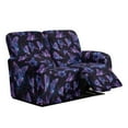 thumbnail image 1 of Xoenoiee Galaxy Butterfly Print Recliner Loveseat Cover, Stretch Sofa Slipcover, 2 Seater Reclining Couch Cover with Side Pockets and Non-Slip Elastic Bottom, 1 of 6