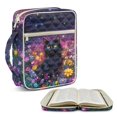 thumbnail image 1 of Xoenoiee Galaxy Cat Daisy Flower Print Quilted Bible Cover Carrying Book Case for Women Men Lightweight Bible Bag Bible Protective with Handle and Zippered Pocket, 1 of 7