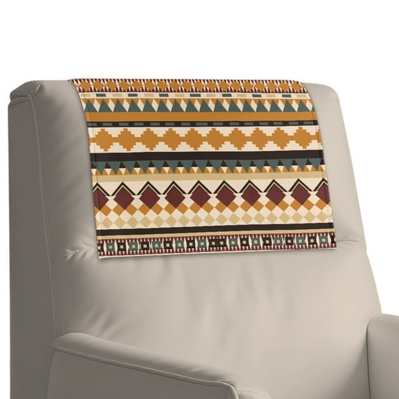 Xoenoiee Geometric Aztec Tribe Print Recliner Headrest Protector Non Slip Headrest Covers for Recliners Recliner Back Cover for Home, Easy to Clean Furniture Protectors, 1 Pack