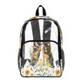 thumbnail image 1 of Xoenoiee Giraffe Flower Print Clear Backpack for Girls, Large Capacity School Backpack PVC Bookbag Heavy Duty Bookbag Lightweight Casual Daypack with Adjustable Strap for Travel Hiking School, 1 of 7