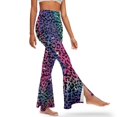 thumbnail image 1 of Xoenoiee Girls' Flared Leggings High-Waisted Bootcut Yoga Pants for Women Stretch Flared Pants Gym Leggings for Workout, Office, Date, Vacation, Party, L, Galaxy Leopard Print, 1 of 7