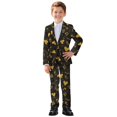 thumbnail image 1 of Xoenoiee Golden Heart Love Arrow Print Suit for Boys Formal Wedding Dress Kids Boy Suits Valentine's Day Birthday Party Homecoming Outfit Jacket and Pants Set, 9-10 Years, 1 of 7