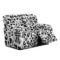thumbnail image 1 of Xoenoiee Gray Leopard Print Jacquard Recliner Loveseat Slipcover 6-Pcs, Stretch Reclining Sofa Covers for 2-Seater Couch with Side Pockets, Furniture Protector, 1 of 6