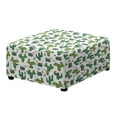 thumbnail image 1 of Xoenoiee Green Cactus Print Square Ottoman Cover Stretch Folding Storage Bench Ottoman Cover Footrest Stool Slipcover Footstool Protector Cover with Elastic Bottom, S, 1 of 7