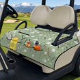 thumbnail image 1 of Xoenoiee Green Golf Clubs Print Golf Cart Seat Covers, Comfort Golf Cart Seat Towel Blanket with 4 Front Pockets, Golf Cart Seat Protector Fits EZGO, Yamaha, Club Car and More 2-Seat Carts, 1 of 7