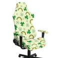thumbnail image 1 of Xoenoiee Green Shamrock Rainbow Print Game Chair Covers with Armrest Cover Washable Computer Chair Slipcovers St. Patrick's Day Decor Removable Computer Chair Covers for Home Kitchen Restaurant, 1 of 7