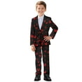 thumbnail image 1 of Xoenoiee Heart Love Print Boys Suits Set 2 Pieces Slim Fit Suit Formal Kids Suit Valentine's Day Toddlers Teen Youth Tuxedos Suit, 5-6 Years, 1 of 7