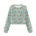 thumbnail image 1 of Xoenoiee Hedgehog Flower Print Round Neck Shirts for Kid Girls Cute Pullover T-Shirt Tees Long Sleeve Sweatshirt Casual Crop Tops Fall Outfit, 7-8 Years, 1 of 7