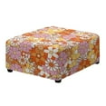 thumbnail image 1 of Xoenoiee Hippie Daisy Print Square Ottoman Cover Stretch Folding Storage Bench Ottoman Cover Footrest Stool Slipcover Footstool Protector Cover with Elastic Bottom, L, 1 of 7