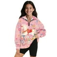 thumbnail image 1 of Xoenoiee Horse Flower Print Girls Half Zip Sweatshirt Fleece Quarter Zip Pullover Sweatshirts Fall Winter Clothes Activewear for Teen Girl，Size 5-6 Years, 1 of 7