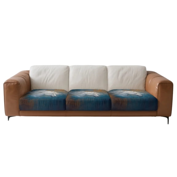 Xoenoiee Horse Pattern Couch Cushion Covers 3 Pieces Stretch Couch Covers for 3 Cushion Couch, Sofa Seat Covers Soft Washable Furniture Protector