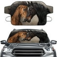 thumbnail image 1 of Xoenoiee Horse Print Car Windshield Snow Cover, Winter Frost Protection for All Weather, Windscreen Covers with Elastic Strap, Auto Front Window Covers for Car SUV Trucks, 1 of 7