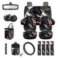 thumbnail image 1 of Xoenoiee Horse United States Flag 15 PCS Car Seat Cover Full Set, with Steering Wheel Cover Seat Belt Strap Cover Trash Can Rear View Mirror Cover Coaster Keychain Air Vent Storage Bag, 1 of 7