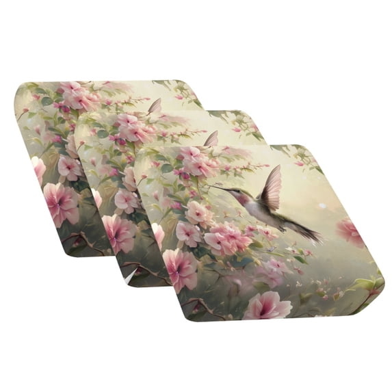 Xoenoiee Hummingbird Cherry Blossom Pattern 3 Pieces Couch Sofa Cushion Slipcover Elastic Chair RV Seat Covers Loveseat Sofa Furniture Protector Slip Cover for Living Room